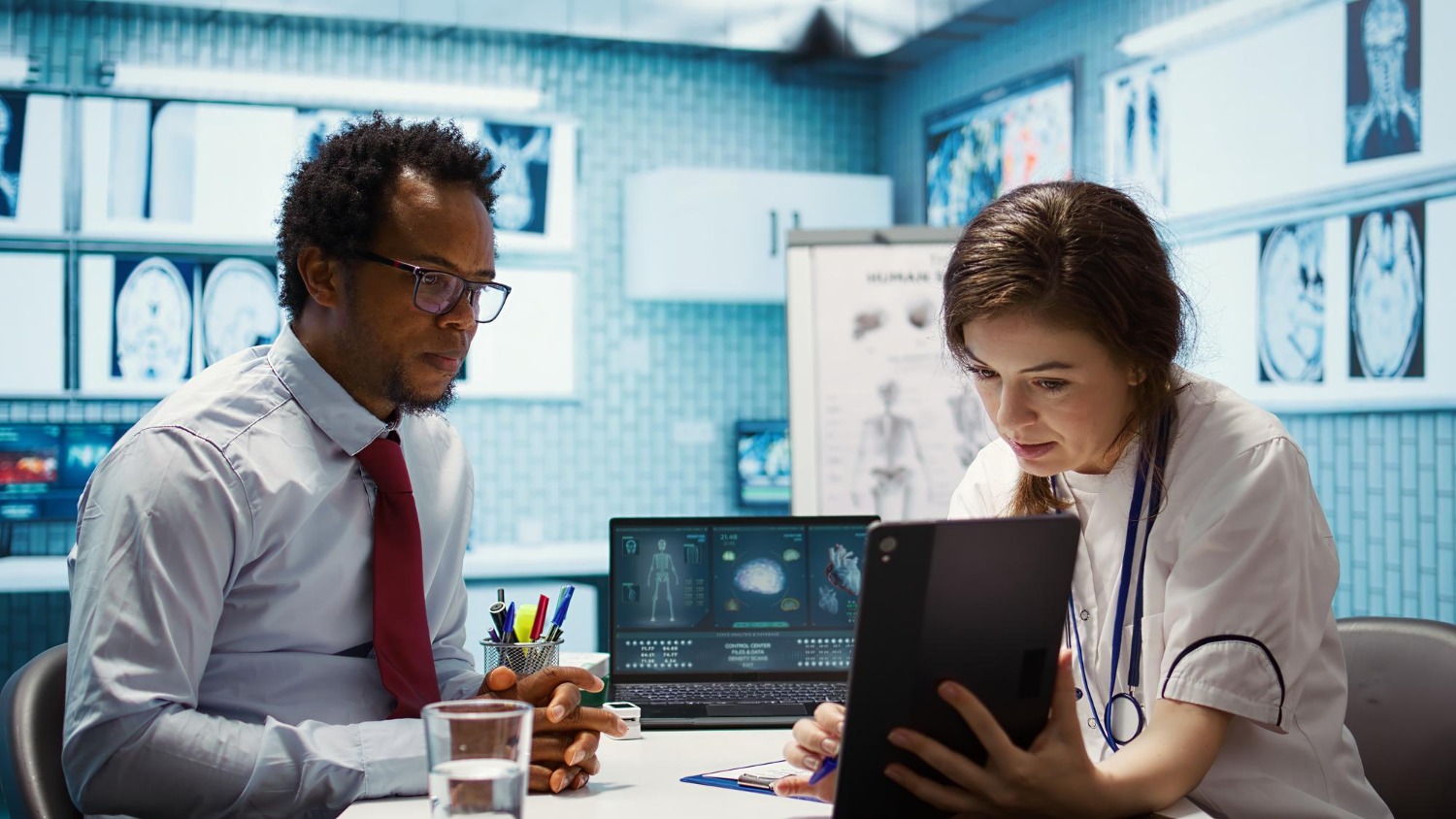 AI medical scribe AI RCM dashboard displaying revenue cycle analytics, payment tracking, and HIPAA-compliant billing for doctors.